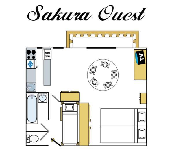 Residence Studio Sakura Val-dʼIsère Стая снимка